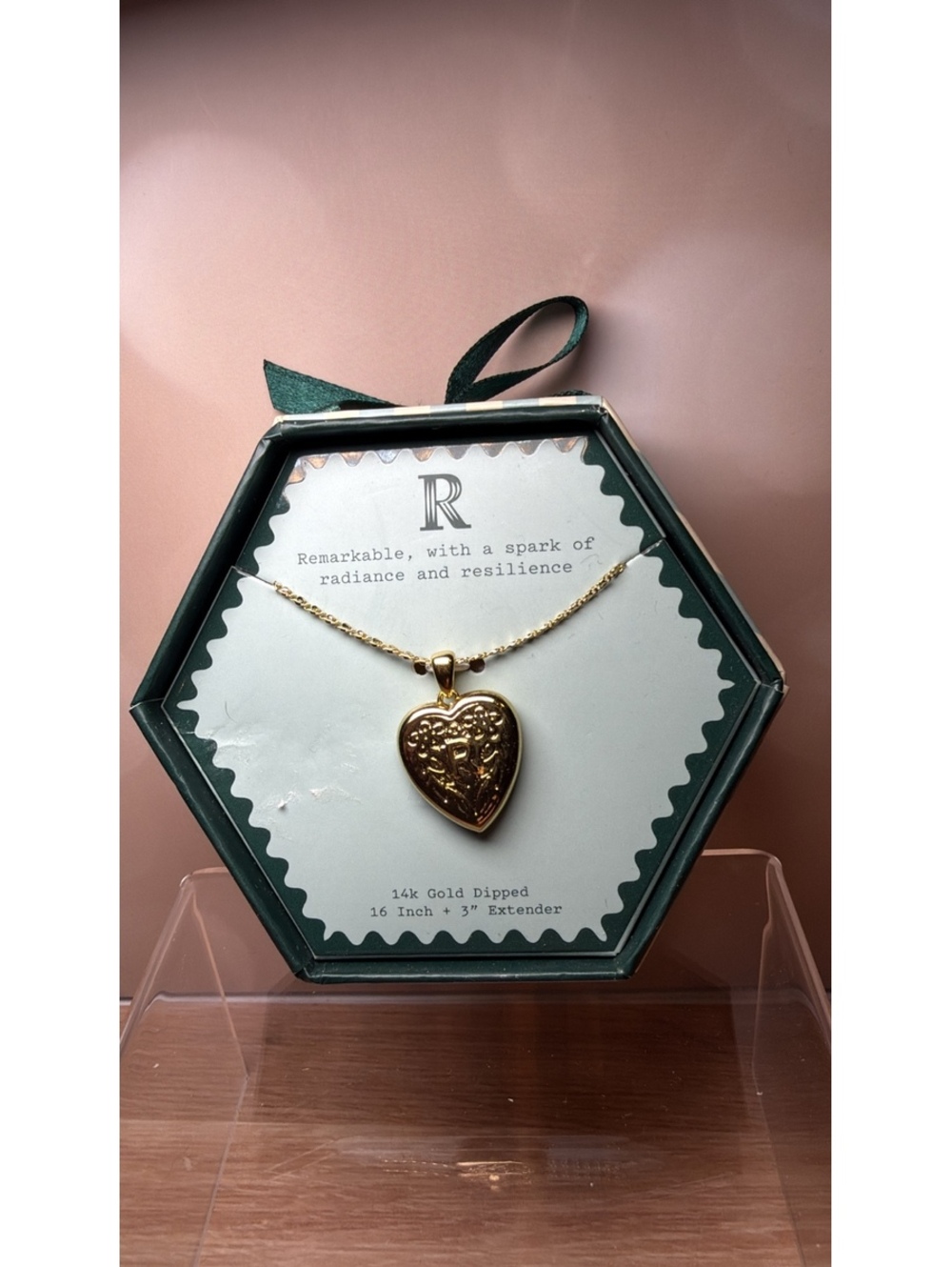 R Initial Heart Necklace | a new day